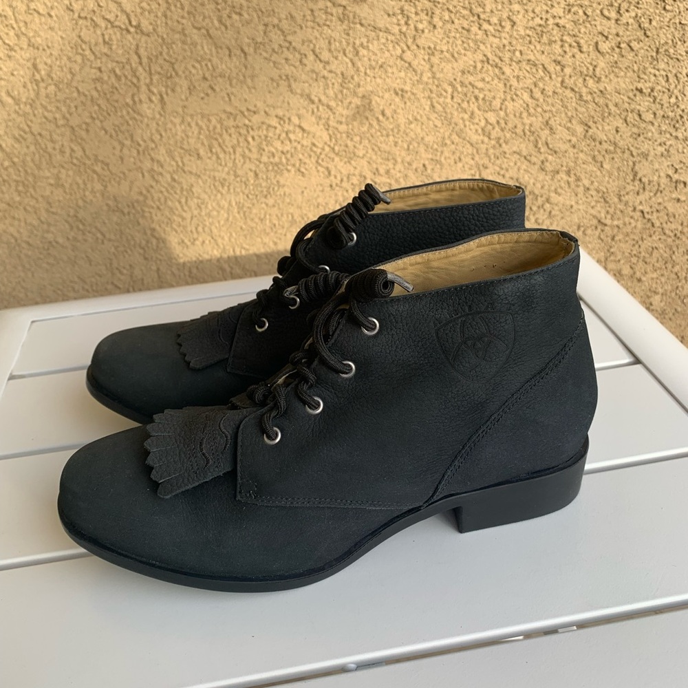 Ariat leather booties dark grey almost navy color size 7.5M - Picture 4 of 16